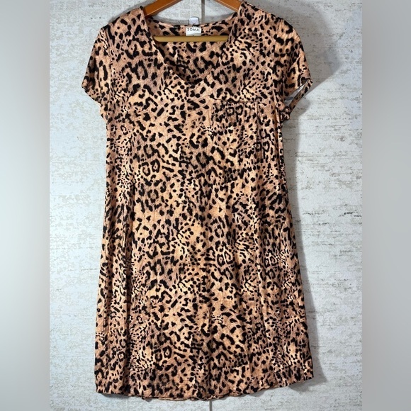 SOMA Animal Print Shift One Pocket Nightgown Sz S Night Shirt Gown - Picture 1 of 9